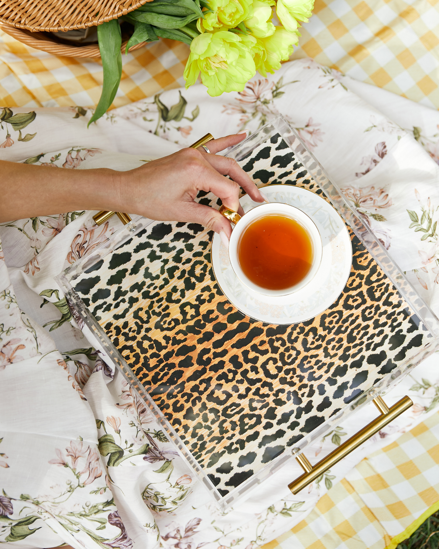 Leopard Print Acrylic Tray