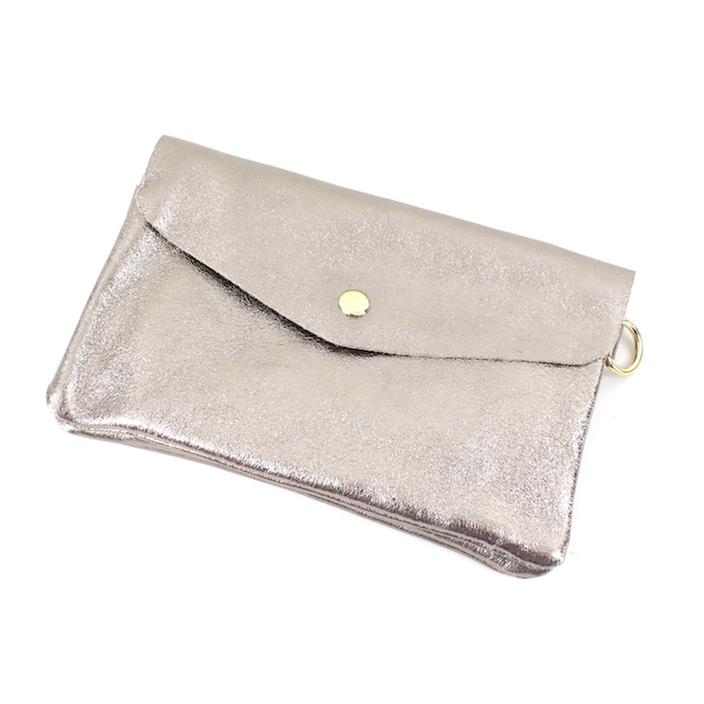 Blue Leather Crossbody Bag