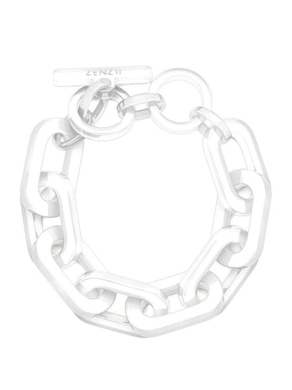 Resin Cable Chain Toggle Bracelet: SAGE