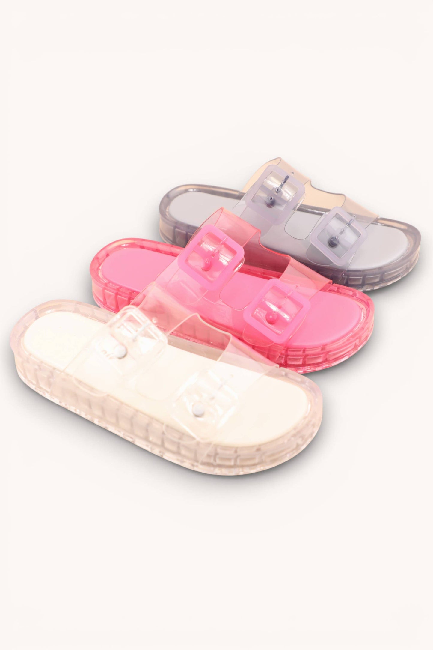JELLYBEE-21 FLEXIBLE WATERPROOF PVC DOUBLE STRAP CHUNKY BUCK: LEOPARD / B18