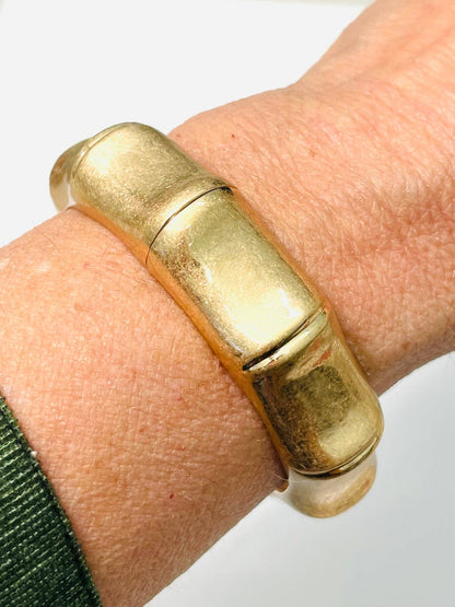 Vintage Gold Bamboo Cuff