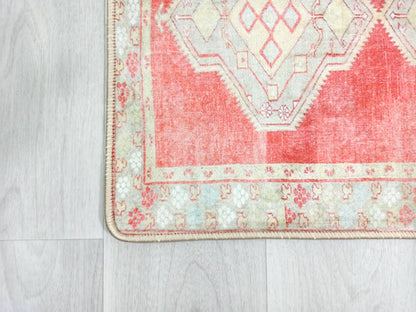 Red & Beige Turkish 2x3 Rug