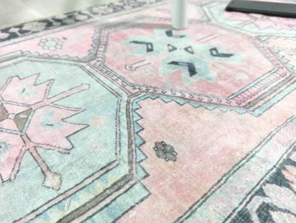 Ziana Pink & Gray Turkish Rug 2x3’