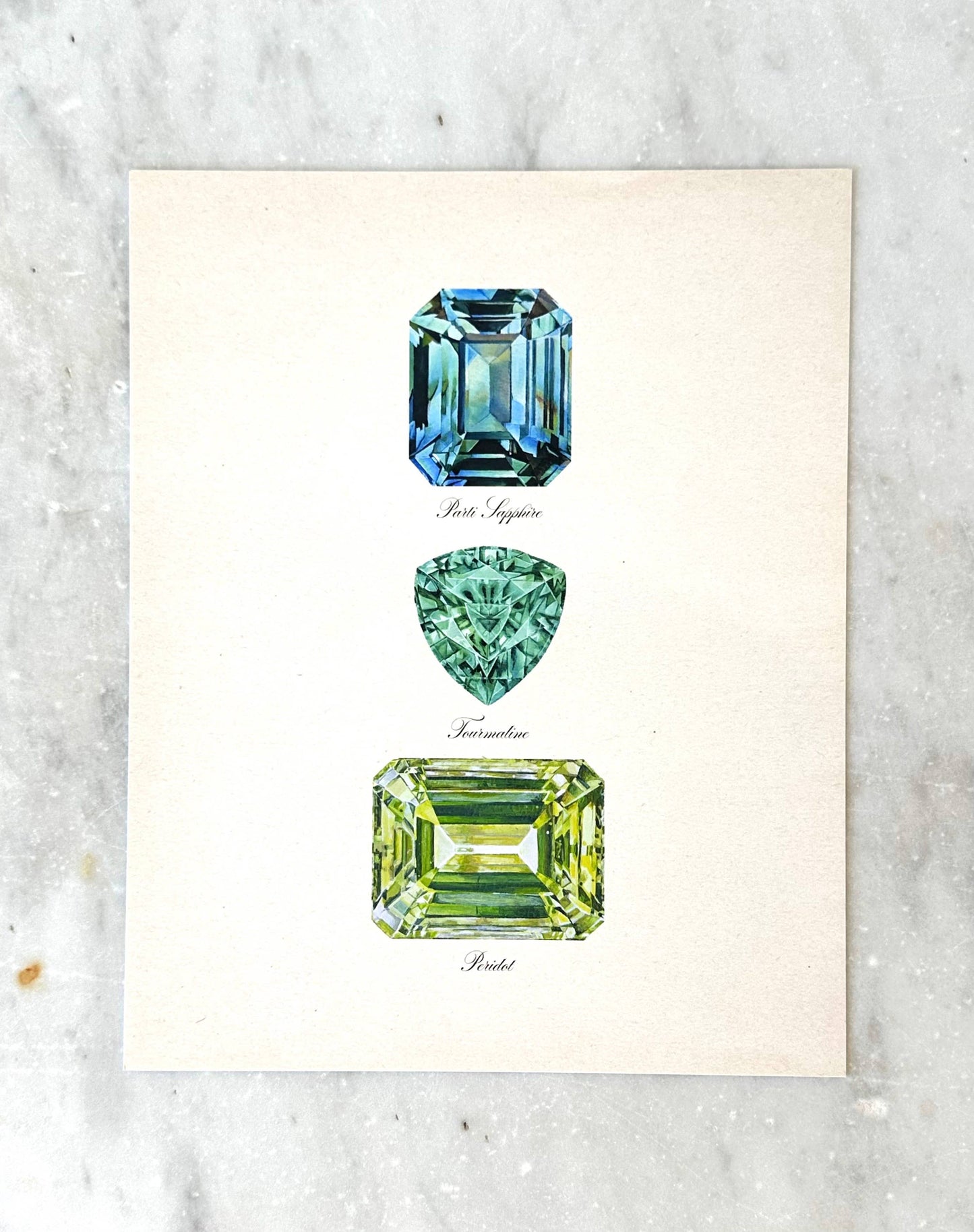 Gem Trio Art Print: 8x10"