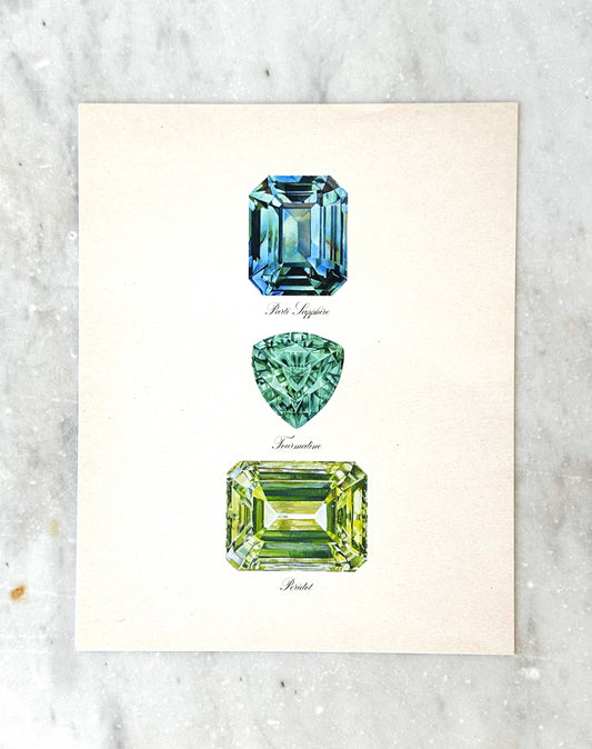 Gem Trio Art Print: 8x10"