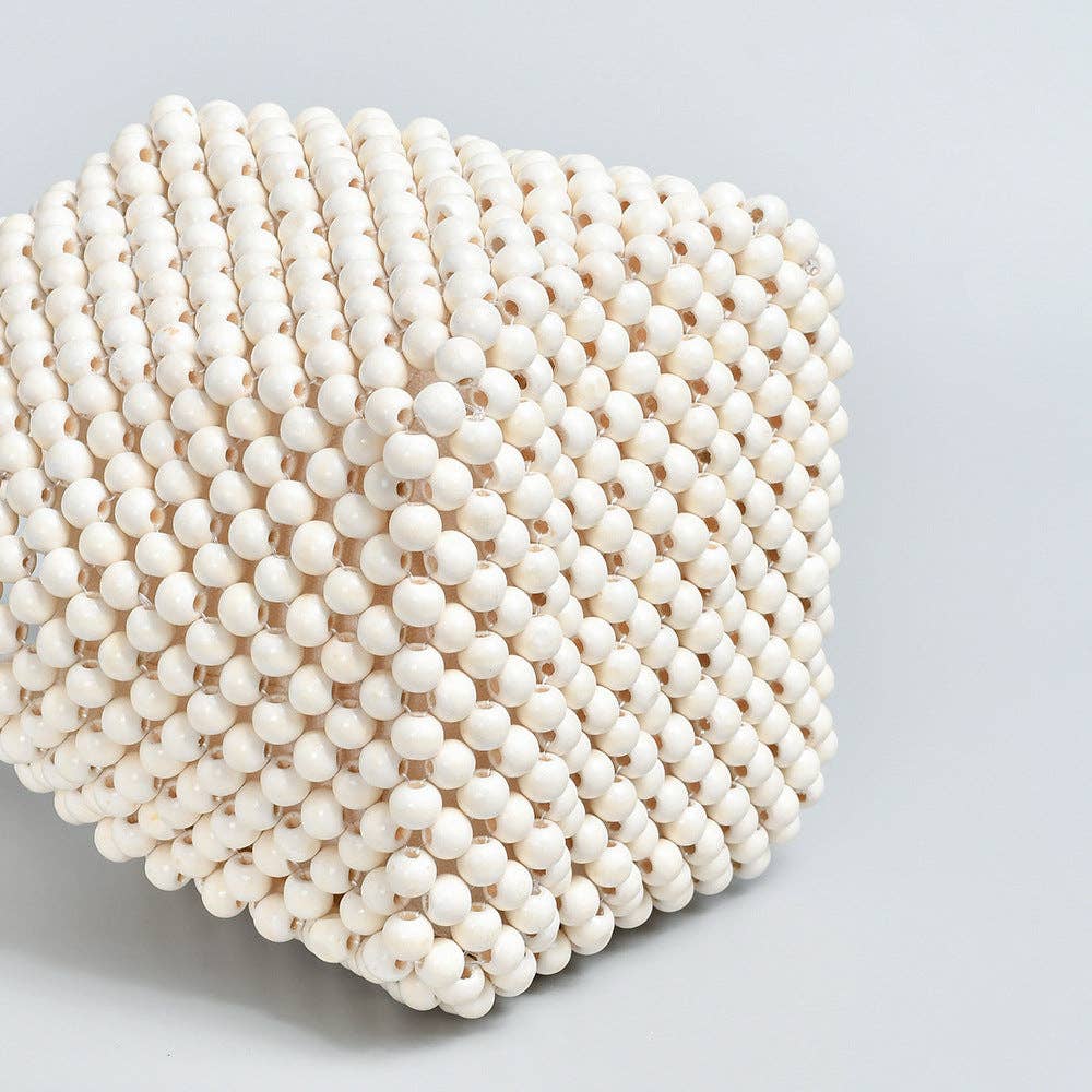 Ivory Beaded Handbag