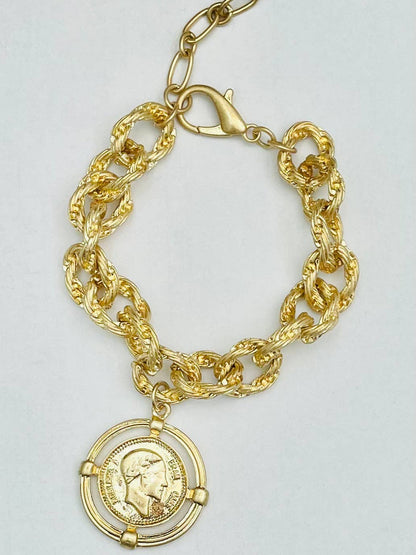 Gold Coin Bracelet