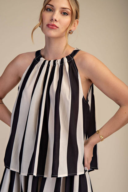 Black & White Striped Tank Top