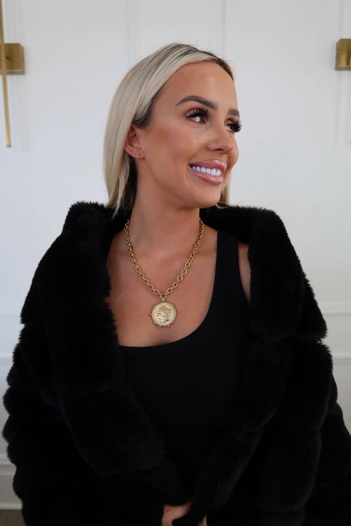 SOLID GOLD COIN NECKLACE