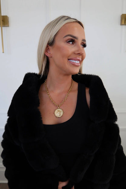 SOLID GOLD COIN NECKLACE