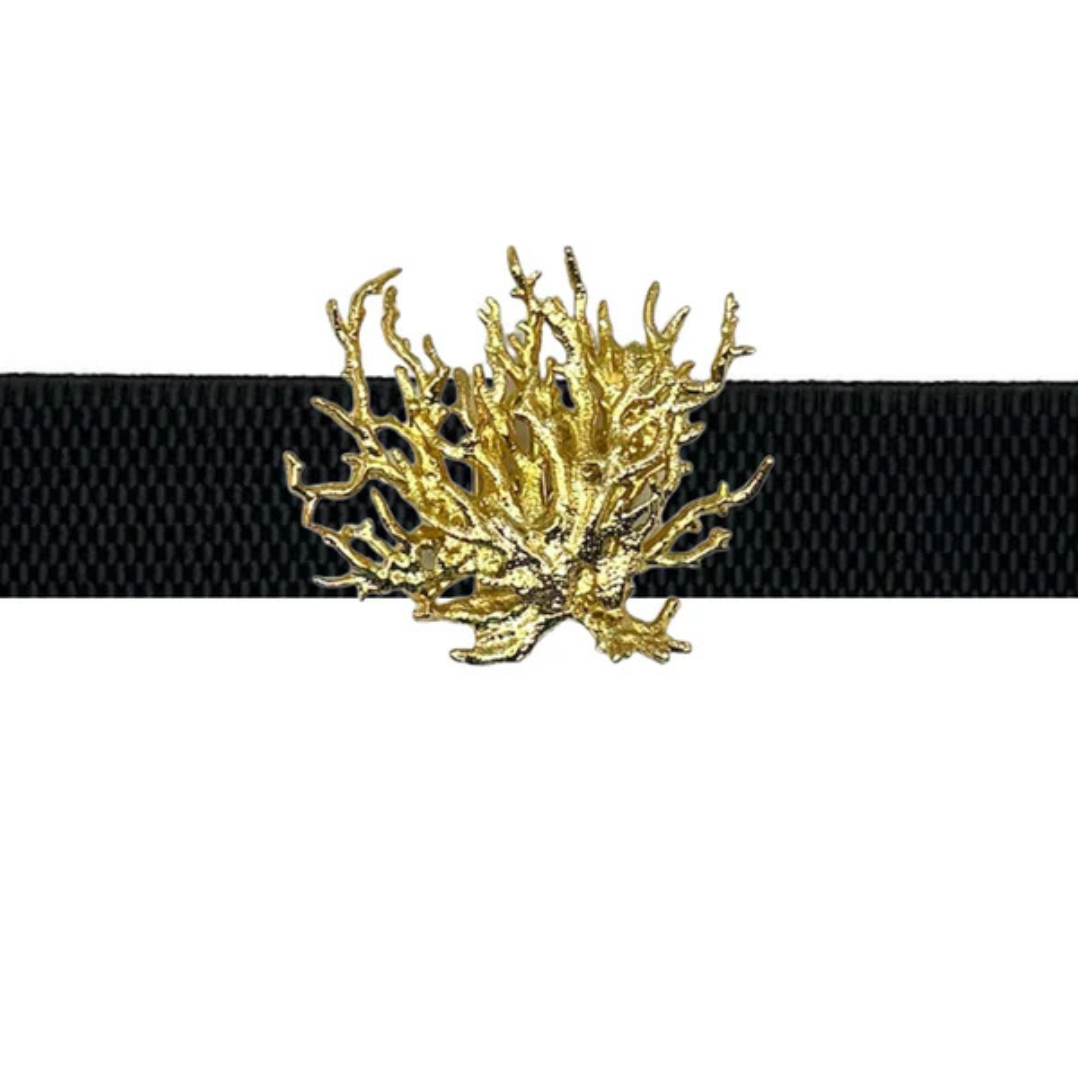 Gold Coral Belt Buckle