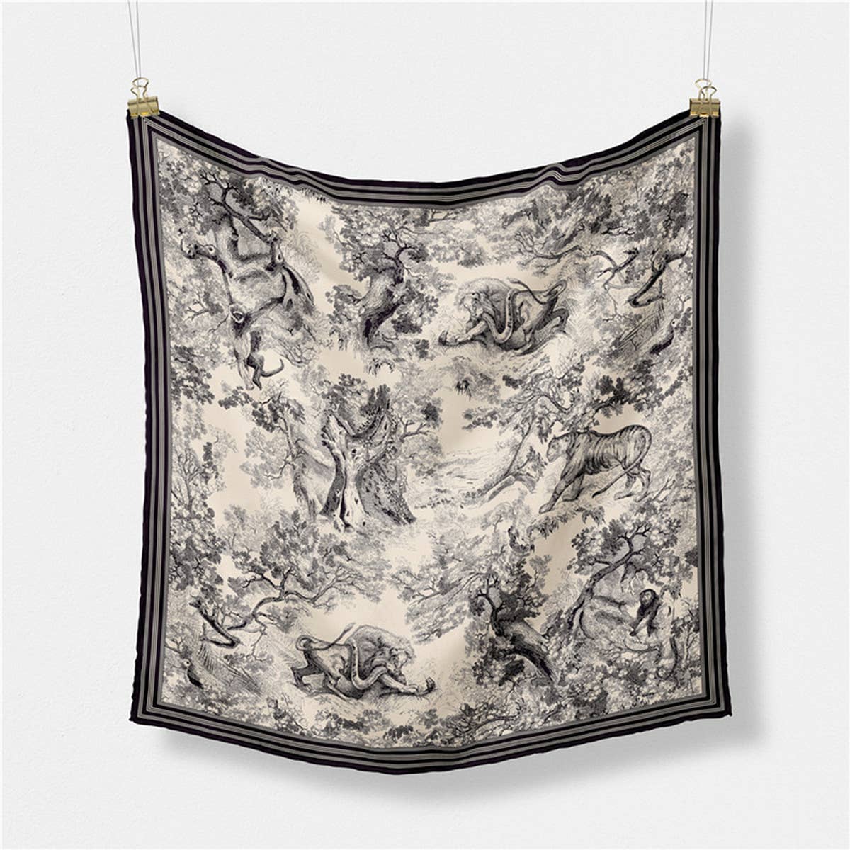 Black & White Silk Scarf