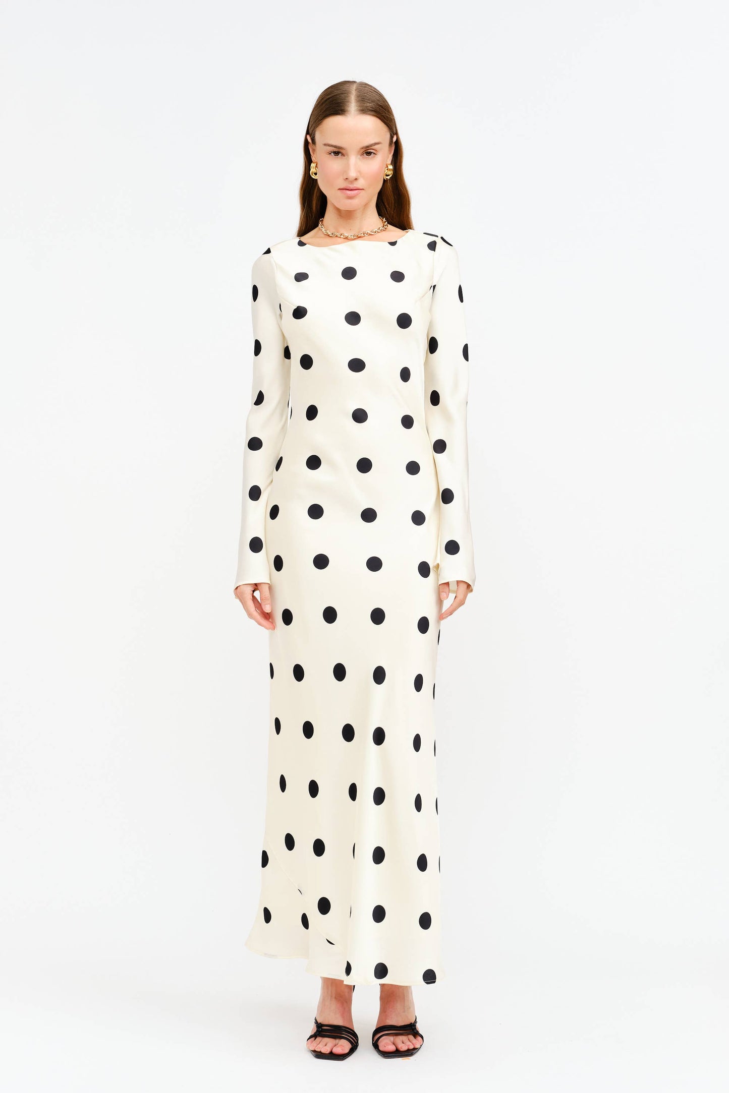 Cream Poka Dot Dress