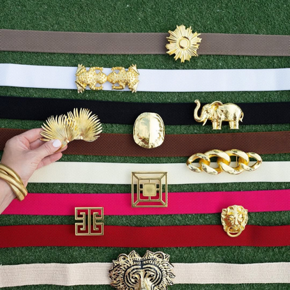 Gold Tibet Tiger Belt Buckle