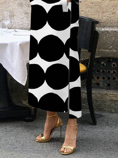Black & White Polka Dot Midi Dress