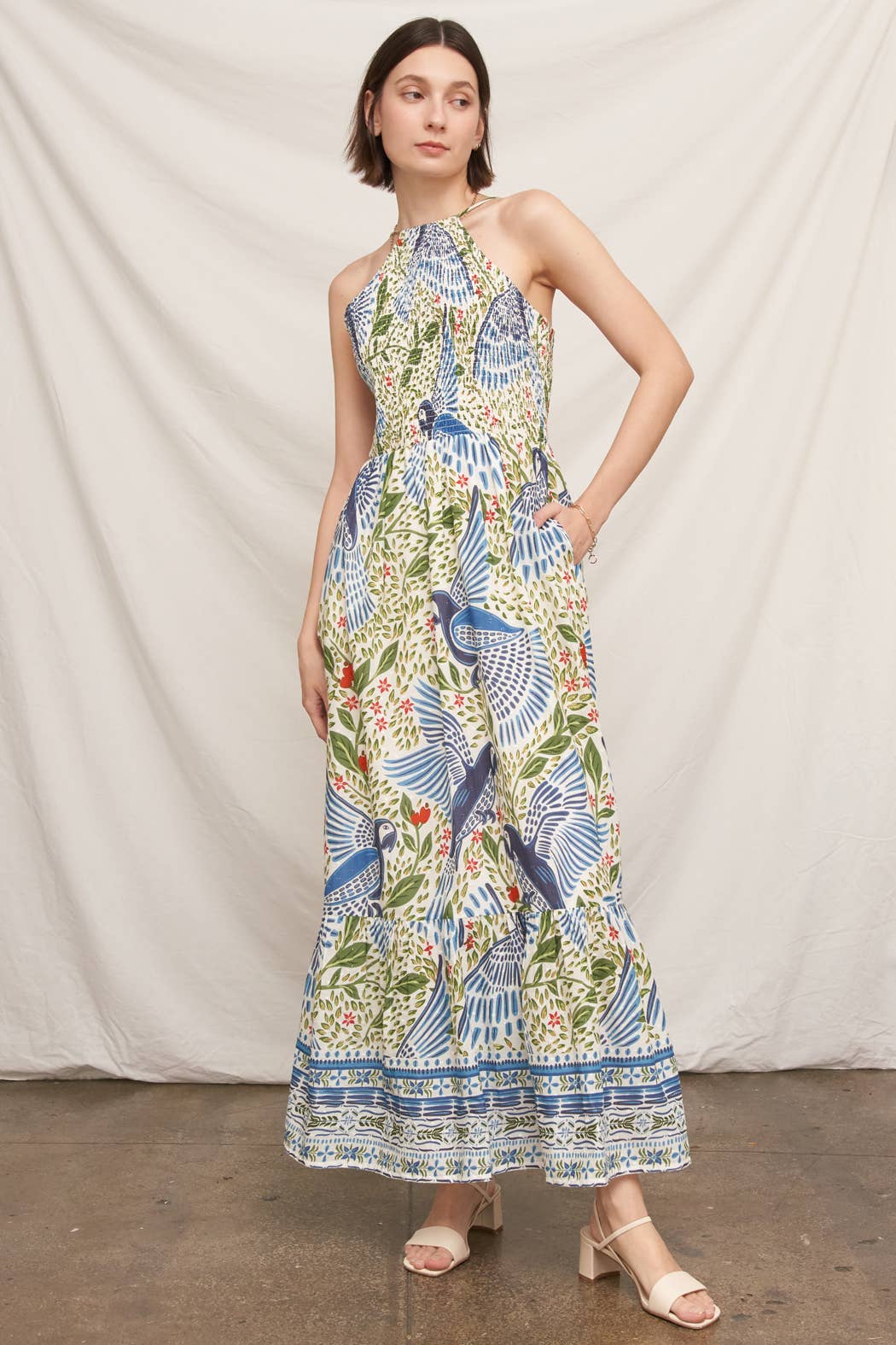 Smocked Blue Bird Dress