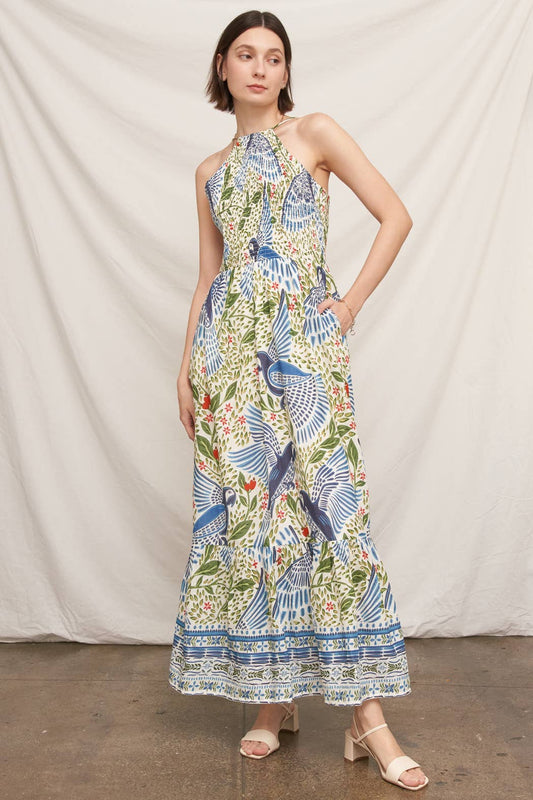 Smocked Blue Bird Dress