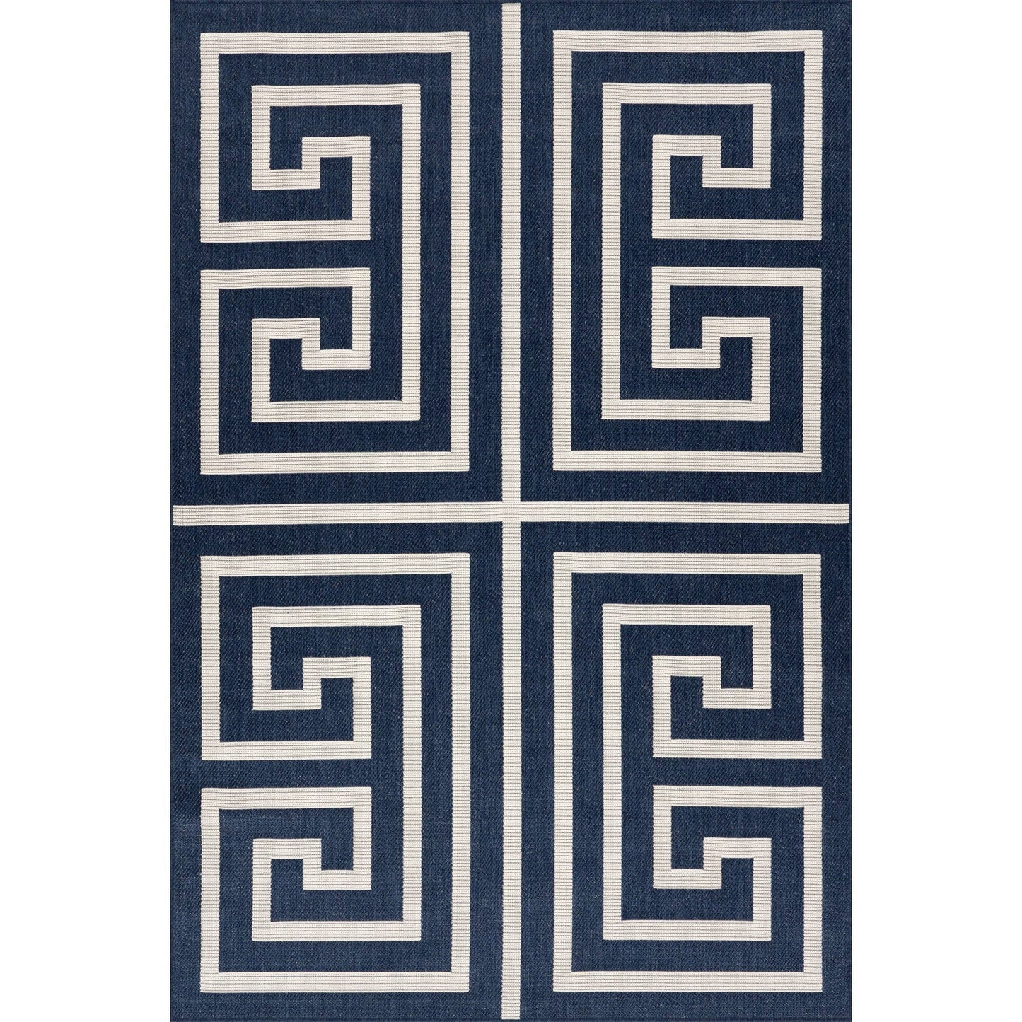 Zirelle Indoor/Outdoor Contemporary Area Rug: Brown / Rectangle / 6' 7" X 9'