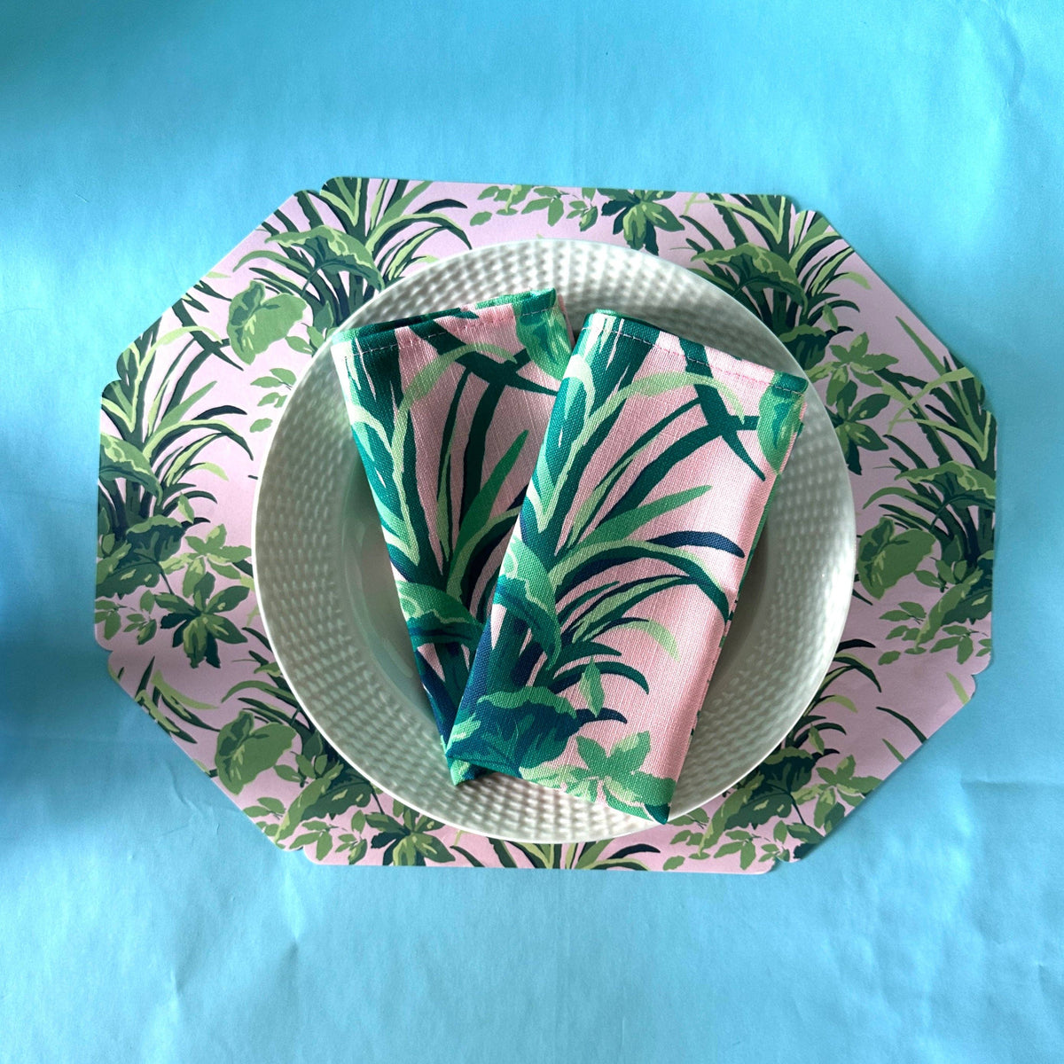Jungle Road Bahama Pink Dinner Napkins, Set of 4