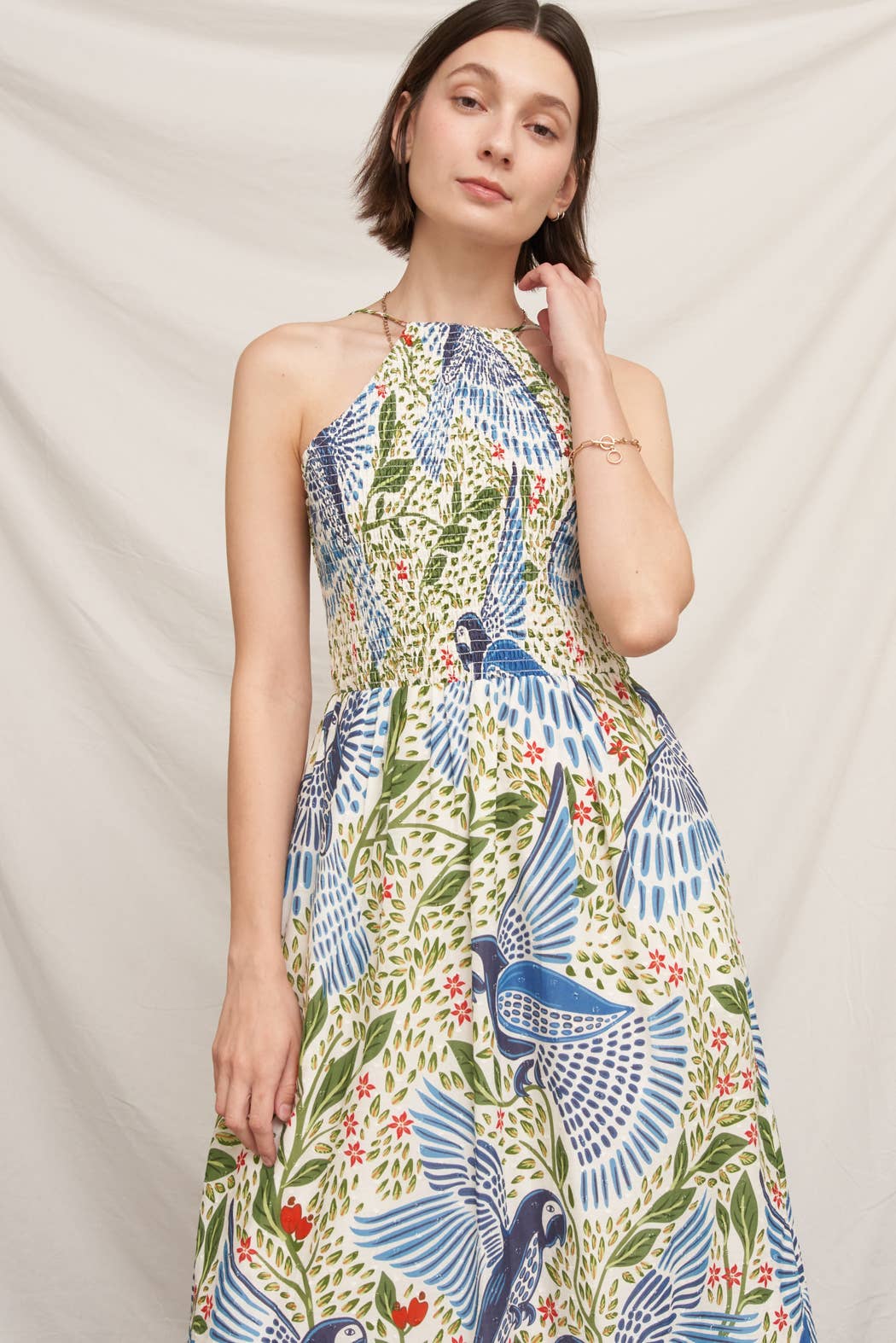 Smocked Blue Bird Dress
