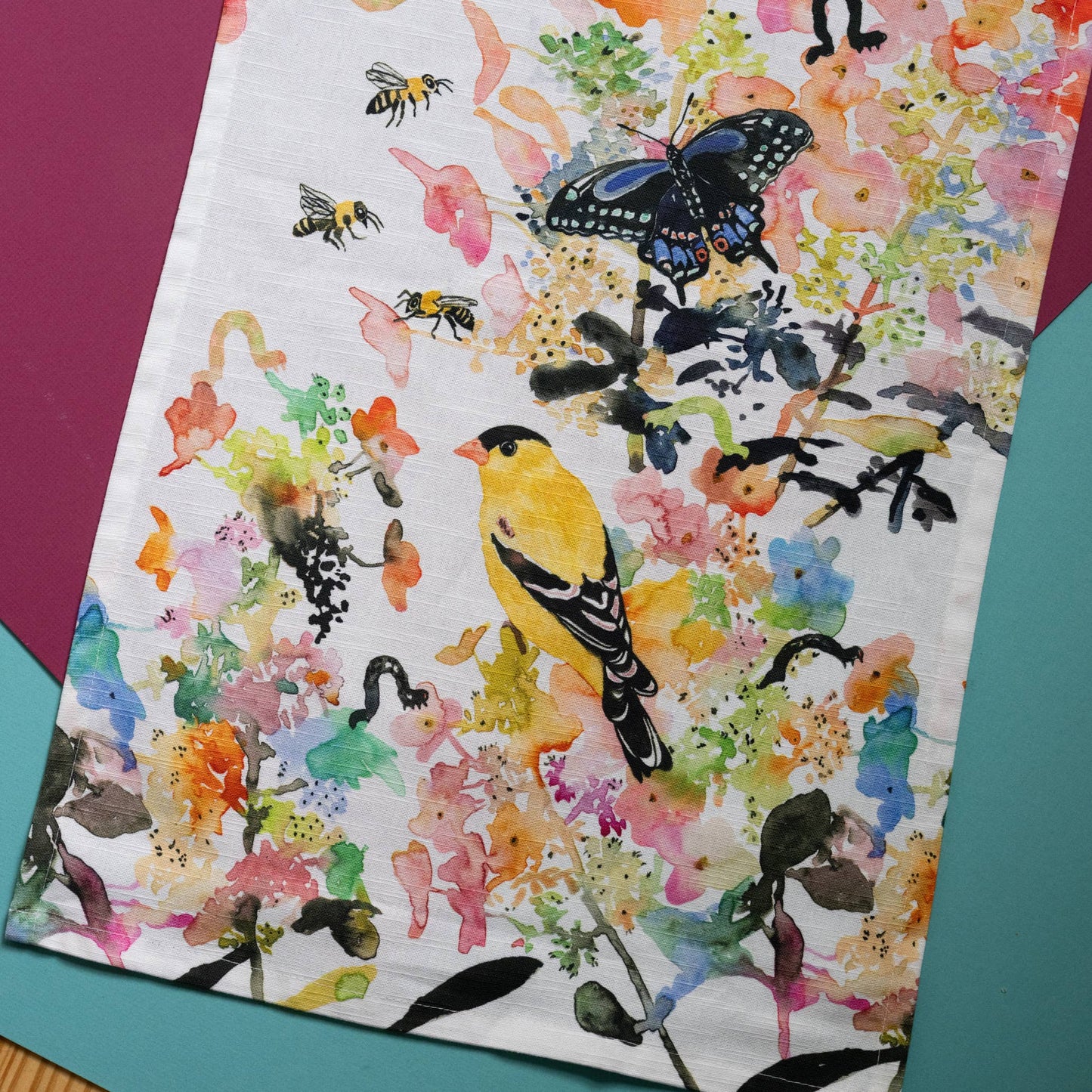 Goldfinch Tea Towel