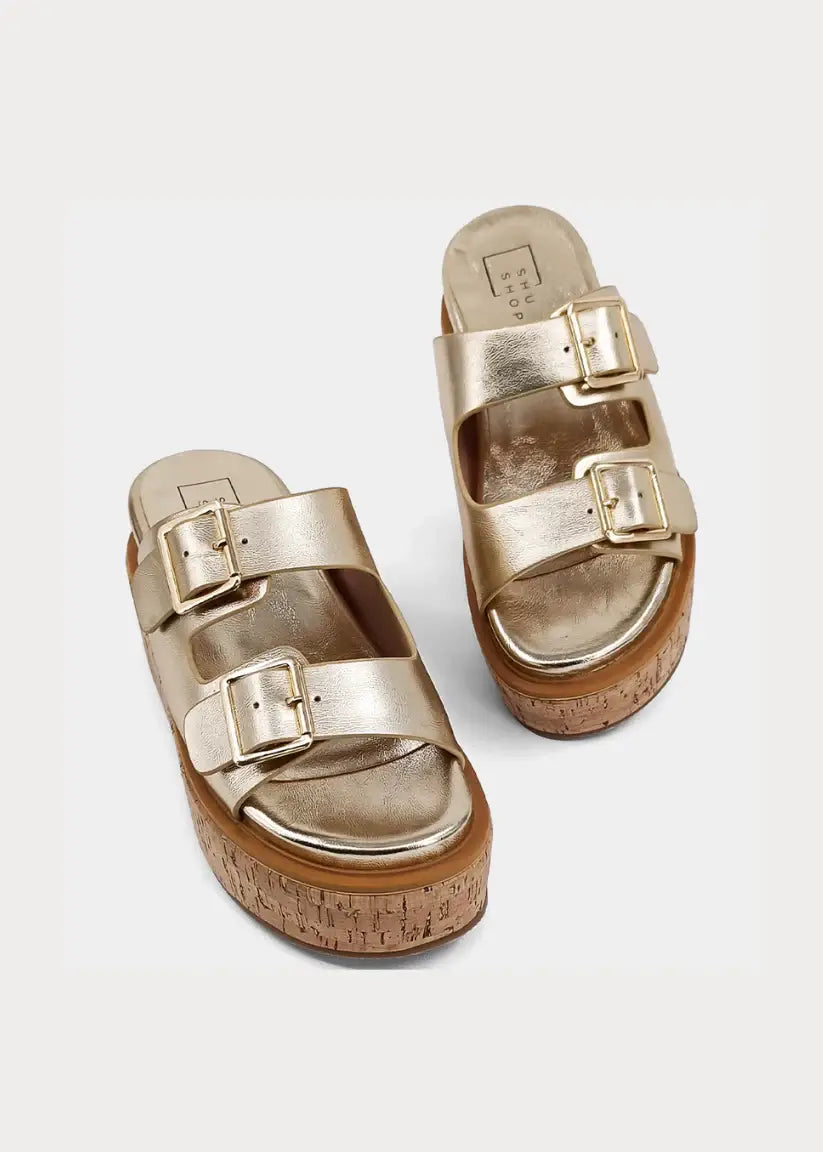 Gold Platform Sandles