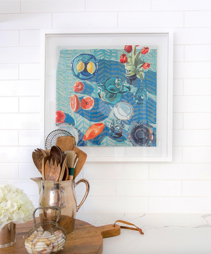 Grapefruit Gathering Print, 18"x18"