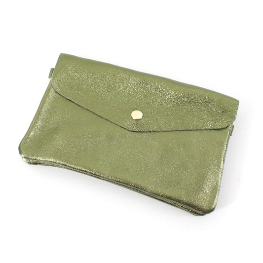 Olive Leather Crossbody Bag