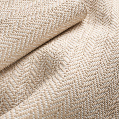 Herringbone Handwoven Indoor/Outdoor Rug | Linen/White: 10' x 14'