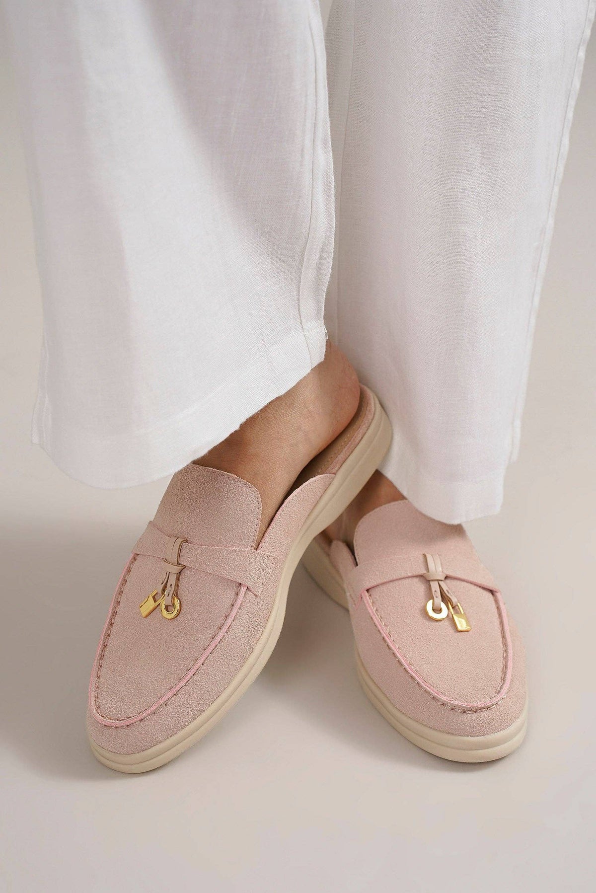Pink Suede Loafer