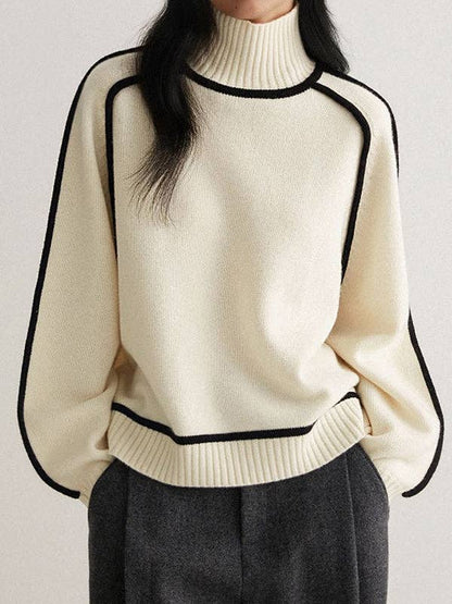 Cream & Black Sweater
