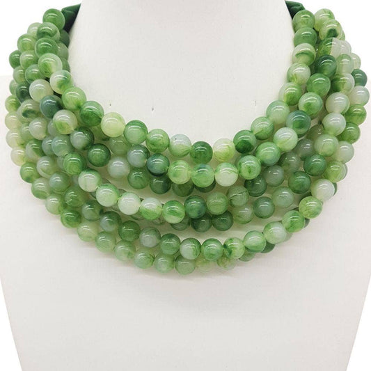 JADE BEADED LAYERED NECKLACE