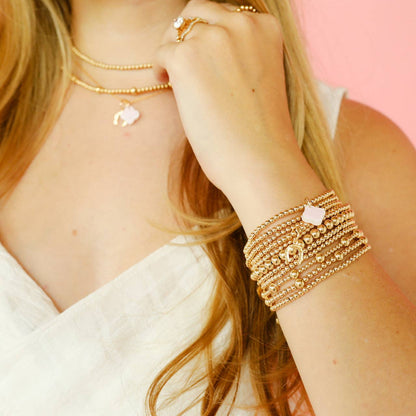 Horseshoe Gold Charm Bracelet: Petite