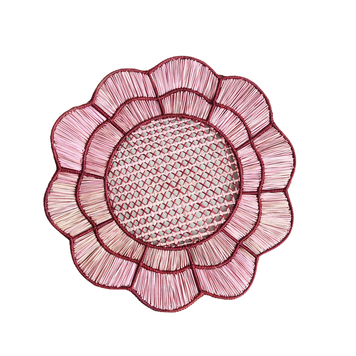 Scallop Placemats: Soft pink/Green