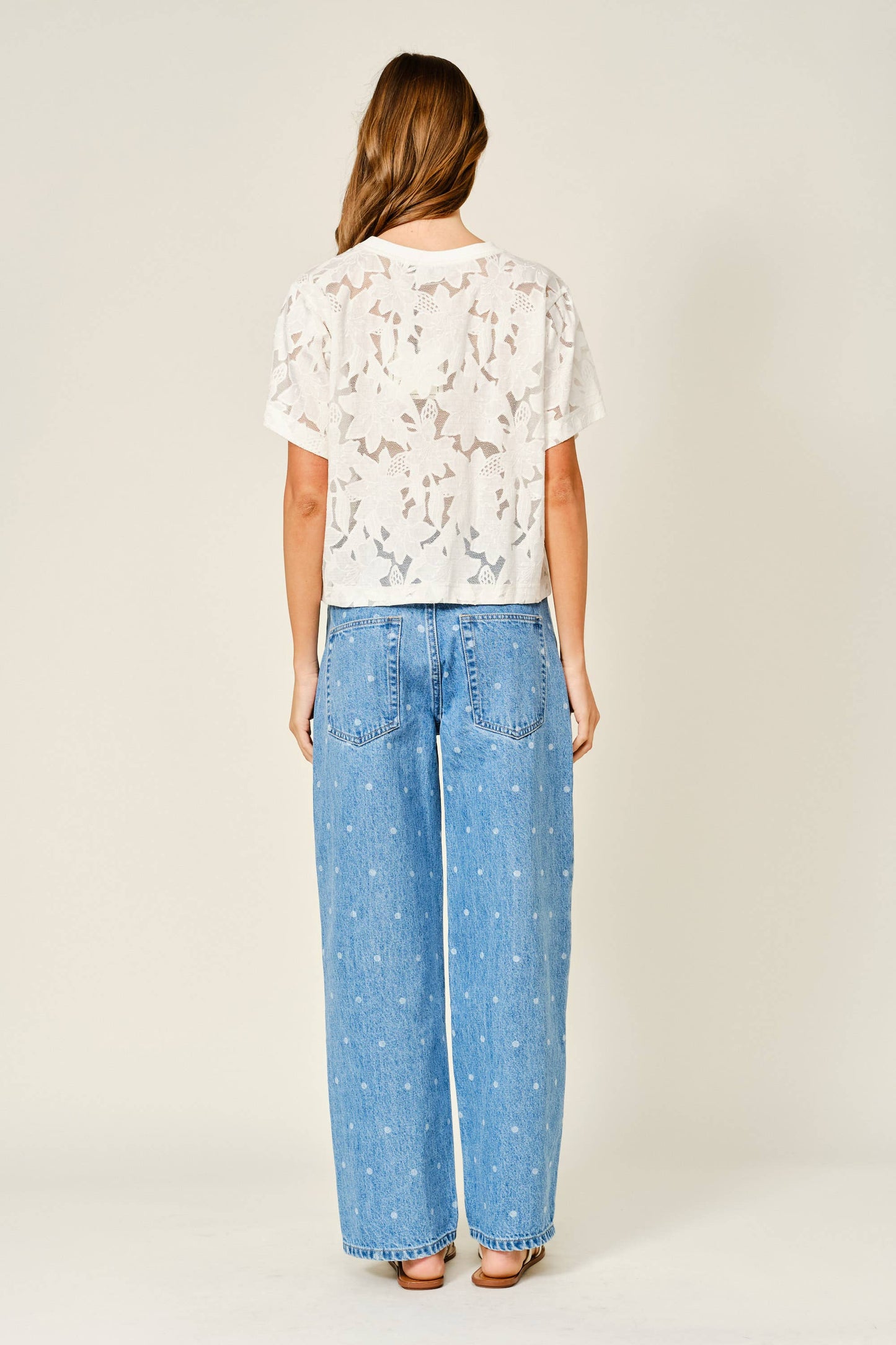 LACE FLORAL TOP