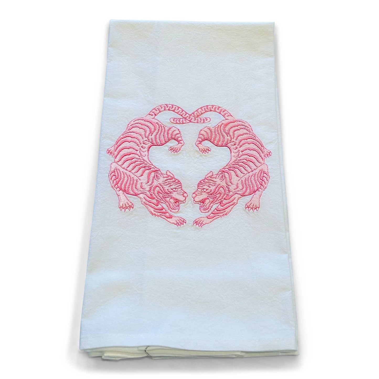 Pink Twin Tigers Towel