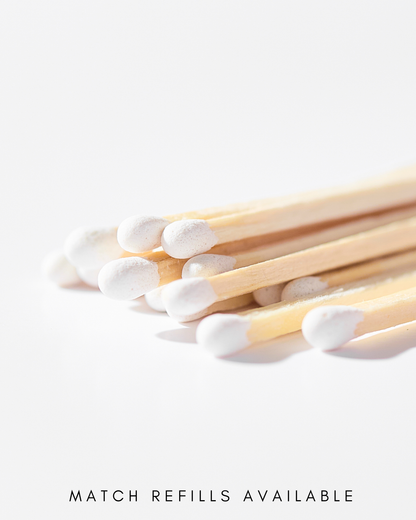 White Matches in Round Container