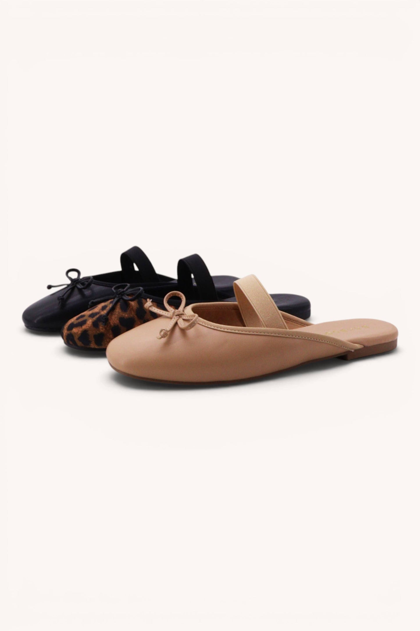 Gold Ballet Flat Mules