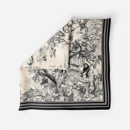 Black & White Silk Scarf