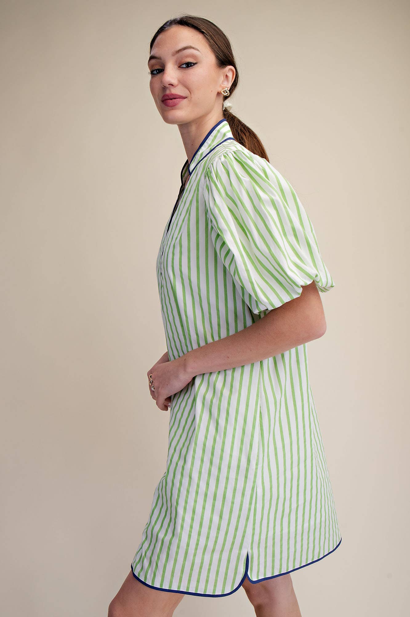 Navy Striped Dress