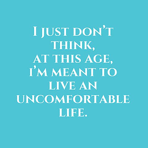 "I Just Don't think, At This Age.." Napkin