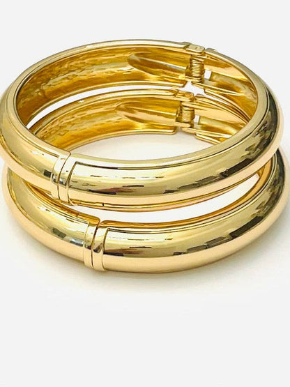 Gold Hinged Bracelet
