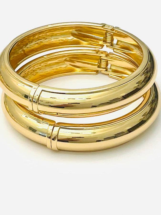 Gold Hinged Bracelet