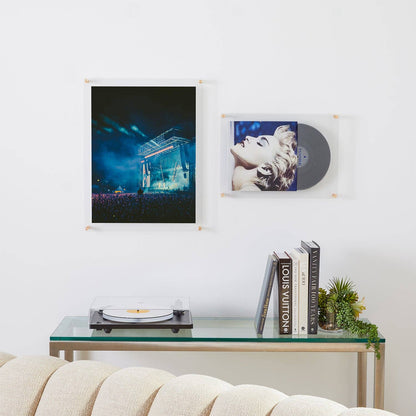 16x20" Modern UV-Grade Acrylic Floating Wall Frame: Gold