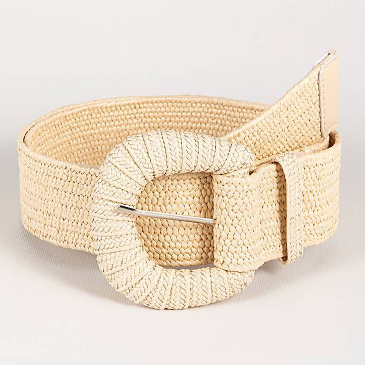 APRICOT BRAIDED ELASTIC BELT
