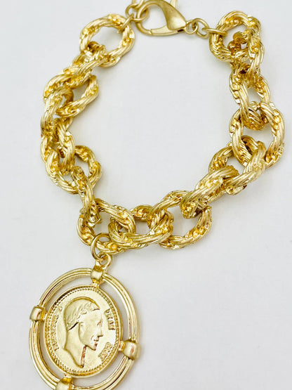 Gold Coin Bracelet
