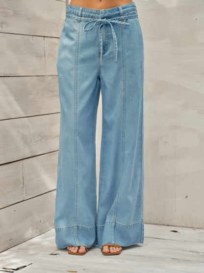 WIDE LEG DENIM PANTS