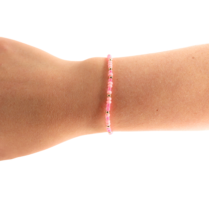 Hot Pink Sprinkle Bracelet: Petite