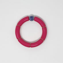 Load image into Gallery viewer, Pink Acrylic Bamboo Tube Bracelet
