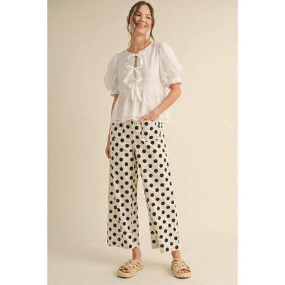 Polka Dot Wide Leg Pants
